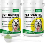 2 PACK Dog Teeth Cleaning Powder,Dog Dental Powder with Probiotics Effectively Remove Tartar,Plaque,Stains,Bad Breath,Dog Teeth Cleaning Power Support Oral Care for Small,Medium,Large Dogs,1.76oz