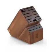 20-Slot Acacia Wood Knife Block - Knife Storage Organizer