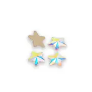 Rhinestones Diamond Crystal Glass AB Nail Art Flat Back Star Shape 6x6mm 144pcs