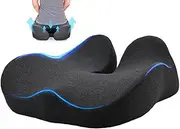 Soft Support Memory Foam Seat Cushion, Wide Cushion for Wide Hip Office Workers/Car Drivers, Extra Large Size for Sciatica & Hip & Tailbone Pain Relief, Office Chair Cushion & Car Seat Cushion