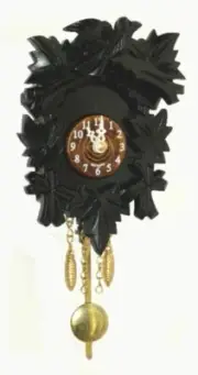 Kuckulino Black Forest Clock with quartz movement and c.. TU 2015 PQ schwarz NEW