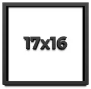 17x16 Shadow Box Frame Black | 1 inches Deep Real Wood Contemporary Shadowbox Di