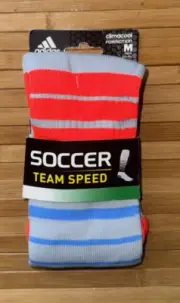 Adidas Team Speed Climacool Formation Soccer Socks Gray/Blue/Orange Size Medium