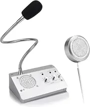 Dual-Way Window Intercom System,Microphone Speaker for Teller Window, Two Way Interphone for Bank,Hospital,Business,Office.