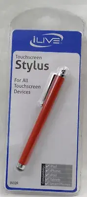 iLive Touchscreen Stylus, RED, For all touchscreen devices, NEW Free Shipping