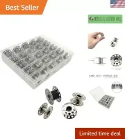 Reusable Metal Sewing Bobbins - 25 Pcs in Portable Clear Case for All Machines