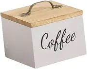 Leefasy Coffee Pod Storage Container with Lid Organizer for Home Kitchen Shelf, White, as described