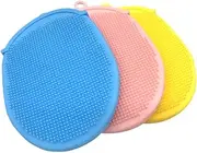 GRADENEVE Silicone Body Scrubber Bath Brush 3 Pack Exfoliating Shower Brush for Gentle Back Massage Clean