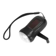 LED Torch Solar Power Hand Crank Flashlight Wind Up Camping Light