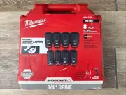 Milwaukee SHOCKWAVE 3/4 in Impact Wrench Socket Set - Black (49-66-7020)