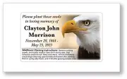 50 Personalized Eagle MEMORIAL Funeral Seed Packets Remembrance Patriot Veteran