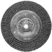 Century Drill & Tool 76868 Crimped Wire Bench Grinder Wheel, 8" Coarse