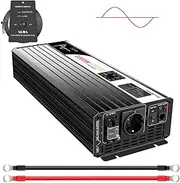 3000 W xijia Inverter 24 V Pure Sine Wave to AC 230 V 50 Hz LCD Display Solar Energy Converter for Home Car (DC24 V (Range 20 V - 30 V) 3000 W)