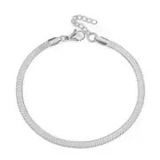 Classic Snake Chain Anklet for Women Fashion Adjustable Gold Silver Color Stainl