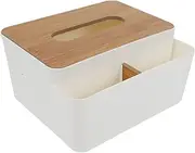 Cabilock Practical Japanese Style Tissue Box Storage Container Plastic Tissue Holder for Home Decor Easy Installation for Kitchen Bedroom Living