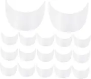 [Yardenfun] Essential Accessories 20pcs Baseball Cap Visor Inserts Plastic Hat Brim Liners Comfortable for Boys and Girls White
