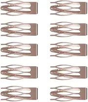 10pcs Double-Grip Hair Side Clips Metal Snap Barrettes Hair Styling Tools Women Rose Gold