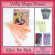 HENS PARTY WILLY STRAW PENIS STRAWS - PARTY SUPPLIES,DECORATIONS,GIRLS NIGHT OUT