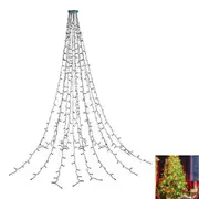 Christmas Tree String Lights 200 LED Fairy Lights with Ring for Indoor Outdoor Xmas Tree Decorations-Warm White