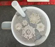 Snowflake Stanley Cup Topper For 40 Oz Handmade Resin