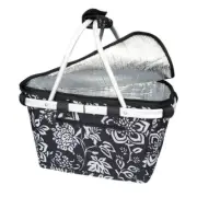 Sachi - Insulated Carry Basket with Lid Camelia Black