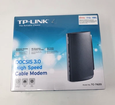 TP-LINK TC-7620 680Mbps DOCSIS 3.0 High Speed Cable Modem New Sealed