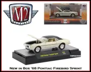 New M2 1/64 Diecast Car '68 Pontiac Firebird Sprint in Acrylic Display Case
