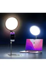 10.5" Ring Light with Stand and Phone Holder, Ring Light for Desk Video Recordin