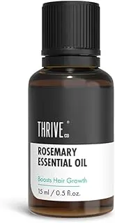 ThriveCo Rosemary Essential Oil For Hair Growth & Hair Fall Control | Reduces Hair Breakage & Improves Scalp Health | 100% Pure, Certified Organic & Natural | With Vitamin E | For Men & Women | 15ml