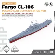 SSMODEL SS1000551S 1/1000 US Fargo Fargoclass Light Cruiser CL-106 Full Hull
