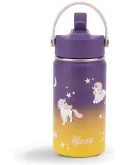 [Cheeki] Insulated Water Bottle with Unicorns for Kids -400 ml in Purple