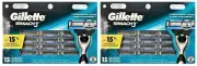 Gillette Mach3 Razor Blade Refills, 15 Cartridges (2 Pack)