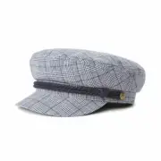 New Brixton Fiddler Cap Unisex Navy/White S M hat military newsboy captain flat