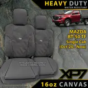 Mazda BT-50 TF Single Cab XP7 Heavy Duty Canvas 2x Front Row Seat Covers (Available)