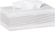 Leather Tissue Box Cover Rectangular, Modern Facial Tissue Holder Pumping Paper Dispenser Holde