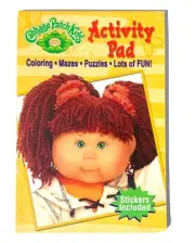 Cabbage Patch Kids Activity Pad Coloring Mazes Puzzles and CPK Stickers VTG 2004