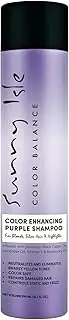 Sunny Isle Color Enhancing Purple Shampoo 10.1oz | Neutralizes Brassy Yellow Tones For Blonde Silver Gray Highlighted Hair