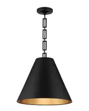 Crystorama Alston 3 Light Matte Black & Antique Gold Chandelier
