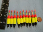 10 NEW WOOD SLIP FLOATS / BOBBERS PANFISH ICE FISHING NO FREEZE UP ON LINE B80