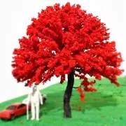 2PC 10-15CM Season Flower Trees HO/OO Scale Miniatures DIY Garden Plant Scenery