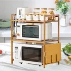 2/3Tier Microwave Oven Shelf Rack Kitchen Storage Organiser Stand Seasoning Rack