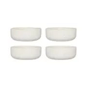 4pc Ecology Domus 16cm Stoneware Soup/Noodle Bowl Set Dish Round Tableware Ecru