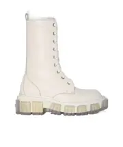 Side zip strap boots 41 White