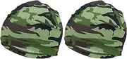 [X AUTOHAUX] Cycling Hat Sweat Wicking Hard Hat Liner Milk Silk Fabric Ice Feeling Aid Green One Size 24x19cm 2 Pc