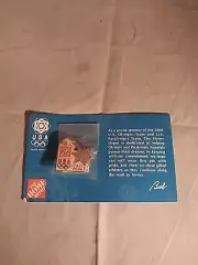 PINBACK Tie Pin HOME DEPOT 2006 OLYMPIC TEAM USA Italy XX Winter Olympics