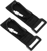 HOMOBABE 2Pcs Stroller Clip Durable Aluminum Alloy Hooks for Bags Shopping and Diaper Accessories Attachment for Prams and Bicycles Practical Heavy Duty Design