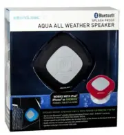 SoundLogic XT Bluetooth Shower Speaker with FM Radio and Carabiner Black