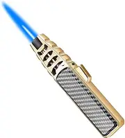 Torch Lighter, Adjustable Large Jet Flame - Windproof Refillable Butane Gas Lighter with Safety Lock, for Charcoal Starter, Grill, BBQ, Camping & Survival Gear