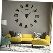 3D DIY Wall Clock, 1M Modern Frameless Large 3D DIY Wall Clock Kit Decoration