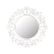 Round Wall Mirror Gorgeous Hand Carved Rustic Farmhouse Accent Mirror Barn Wo...